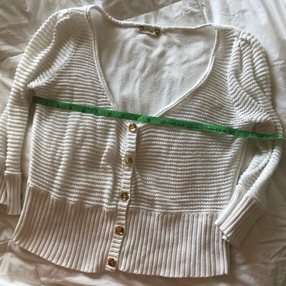 Vintage Guess White Cotton Knit Cardigan Sz XS or Girls XL - Picture 5 of 9